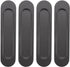 4 pieces - Sliding door handle - Sliding door handle - black - 149*35*6 mm - Furniture handle - Furniture handle - Door fitting - Furniture knob - Self-adhesive - metal