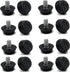 16 pieces Adjustable Furniture Feet - Leveling Pad Base Leg - Table Leg Chair - Adjustable Floor Protection - M6 x 10 x 20 mm - Leveling Leg - Furniture Coaster - Black / Silver - Plastic - Stainless Steel - Leveling Feet - Felt Pads - Floor Protectors - 