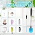 Bottle Brush - 3 Pieces - Bottle Brush - Cleaning Brush - Multifunctional Brushes - Long Bottle Brush - Scratch and BPA Free - Blue - Bottle Feeding Accessories