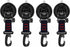 4 pieces - hooks - with suction cup - Powerful Suction Cup Anchor - ABS - Black - Multifunctional - large suction cup - without drilling - for camper, house tent, car awnings, canopies and car cover