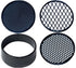 Adjustable plastic garden sieve - 4 in 1 - 12 cm - Compost sieve - Sand sieve - Round - Black - for domestic plants