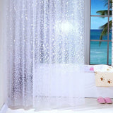 Shower curtains - 120x200cm - crystal stone pattern - PEVA - transparent shower curtain - with hooks - shower curtain - anti-mold - waterproof