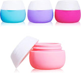 Travel Cosmetic Jars with Lids - Travel Cosmetic Containers - Pack of 4 - 20ml - Leakproof - Empty Makeup - with Sealed Lids - for Travel, Home & Outdoor - Silicone
