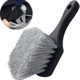 Tire brush - rim brush - Tire brush - Tire polish - Rim brush - Rim cleaner - Exterior Wheel Brush Tire Cleaner - black - Brush with short handle - PP - 215 × 55 × 55mm