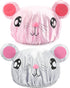 Shower cap - 2 pieces - pink mouse and gray mouse - cute shower cap with double layer - waterproof - Bath cap, children, long hair, shower cap