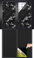 2 pieces Window Film - Blackout Window Film - Sun Protection - Anti-glare - Blackout Cloth - Black - Including Squeegee - Window Sticker - 45x100cm - Supplied with self-adhesive backing