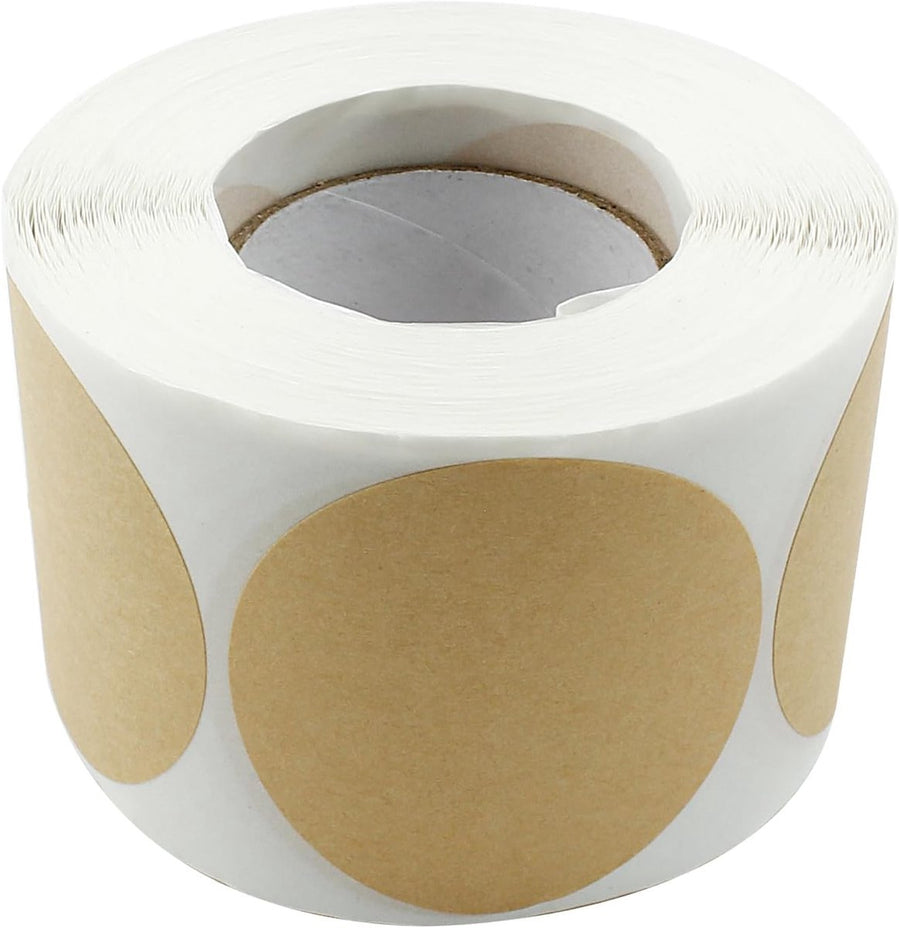 500 Pieces - Labels - Stickers - Round Stickers - Sealing Sticker - Sealing Seal - Food Labels - 5cm - Yellow - Self-Adhesive - Removable - Easy to Write on and Distinguish - For Containers, Boxes, Bags