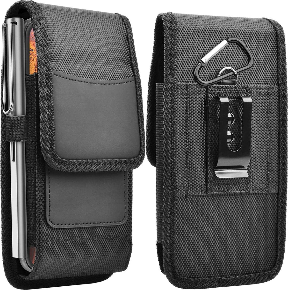 Waist bag - Fanny pack - Outdoor belt bag - Smartphone bag - Standing belt bag - Oxford cloth - black - 17.5*10*2.5cm - belt bag - Gift - Phone bag Men