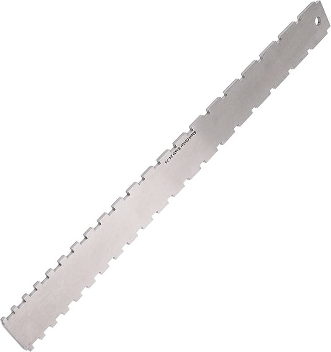 Guitar Neck Notched Straight Edge Luthiers Tool, Notched Fretboard Straight Edge Luthiers Measuring Tool for Guitars Neck Leveling Ruler - Double Teeth - 420*37*2.5mm - For 62-65cm Guitar Frets