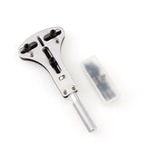 Watch Case Opener - Watch Opener - Metal - Watchmaker Tools - Watch Tools - Watch Repair - Watch Back Opener Key - With Opening Screws - For Diameters Smaller Than 55mm - 16*7cm - Silver