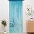 Door curtain - Fly curtain - Door screen - Glitter mosquito net - Anti-fly door curtain - 100 x 200 cm - With silver thread - Polyester - Blue - Decorative curtain - Mosquito net