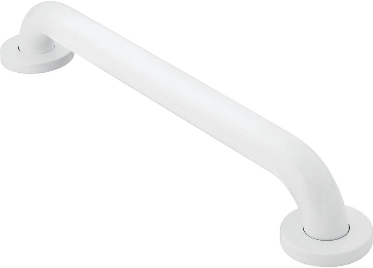 Toilet support rail - bath support - shower support - Grab rail wall support for bathroom, shower, toilet - 40 cm - Wall support - white - metal - Stainless steel