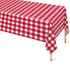 Tablecloths - Tablecloth - PEVA - Rectangular tablecloth - Water-repellent - Indoor and outdoor - Picnic tablecloth - Red checked tablecloth - Suitable for picnics, camping and parties - 137 x 274cm - Red