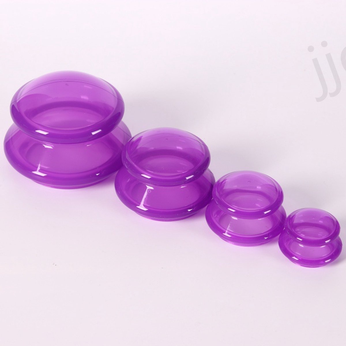 4-piece Cupping cup - Cupping cups - silicone cups - Cupping Set - Cupping for Cellulite - vacuum cup - For reducing cellulite, anti-aging, relieves pain and joints for buttocks, neck, body - Purple