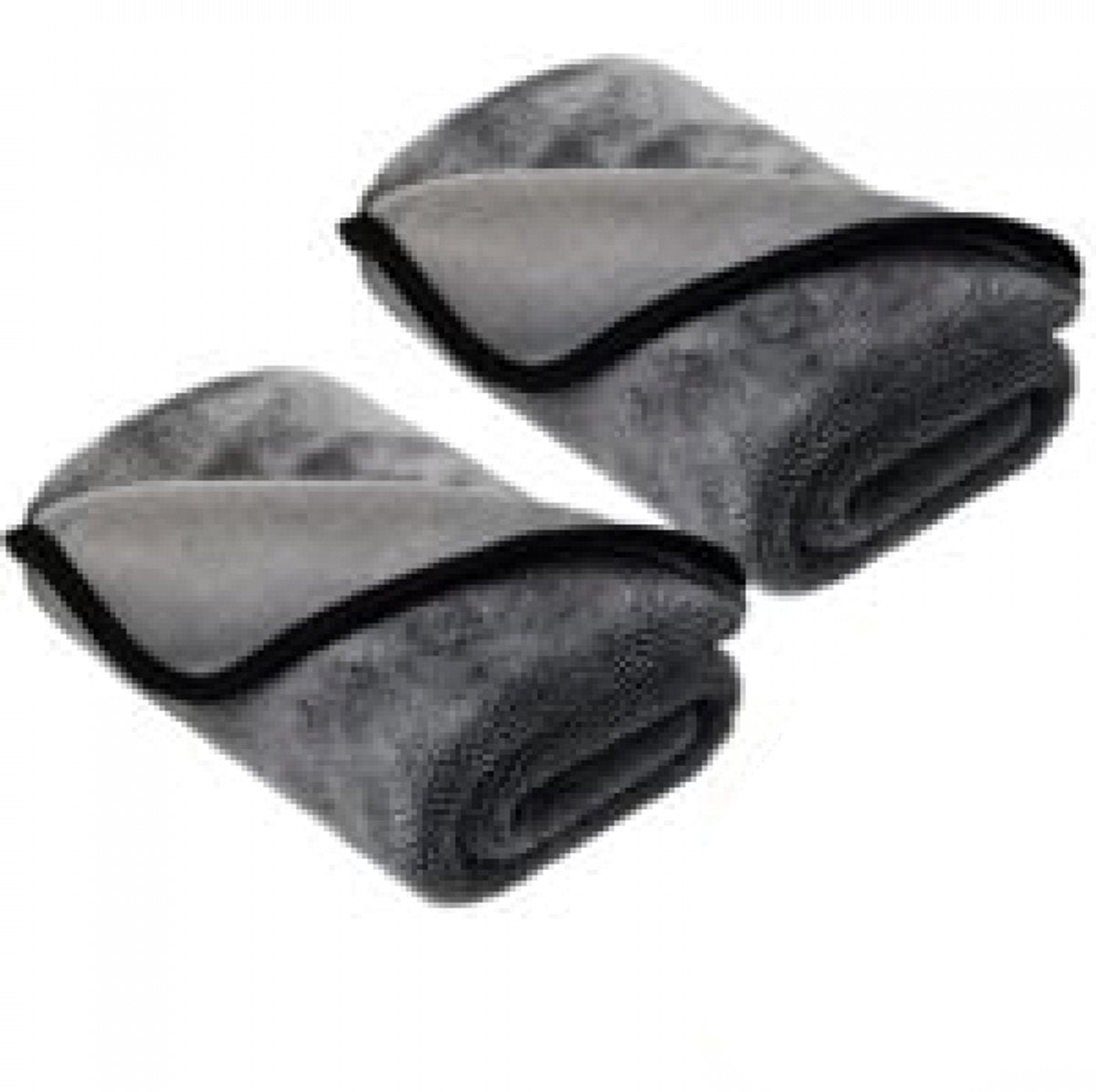 2 pieces - Microfiber cloth - drying towel - drying towel - Drying cloth - Cleaning towels - 40*40 cm - 600 g/m² - gray - Absorbent - for shower, bathroom and car washing