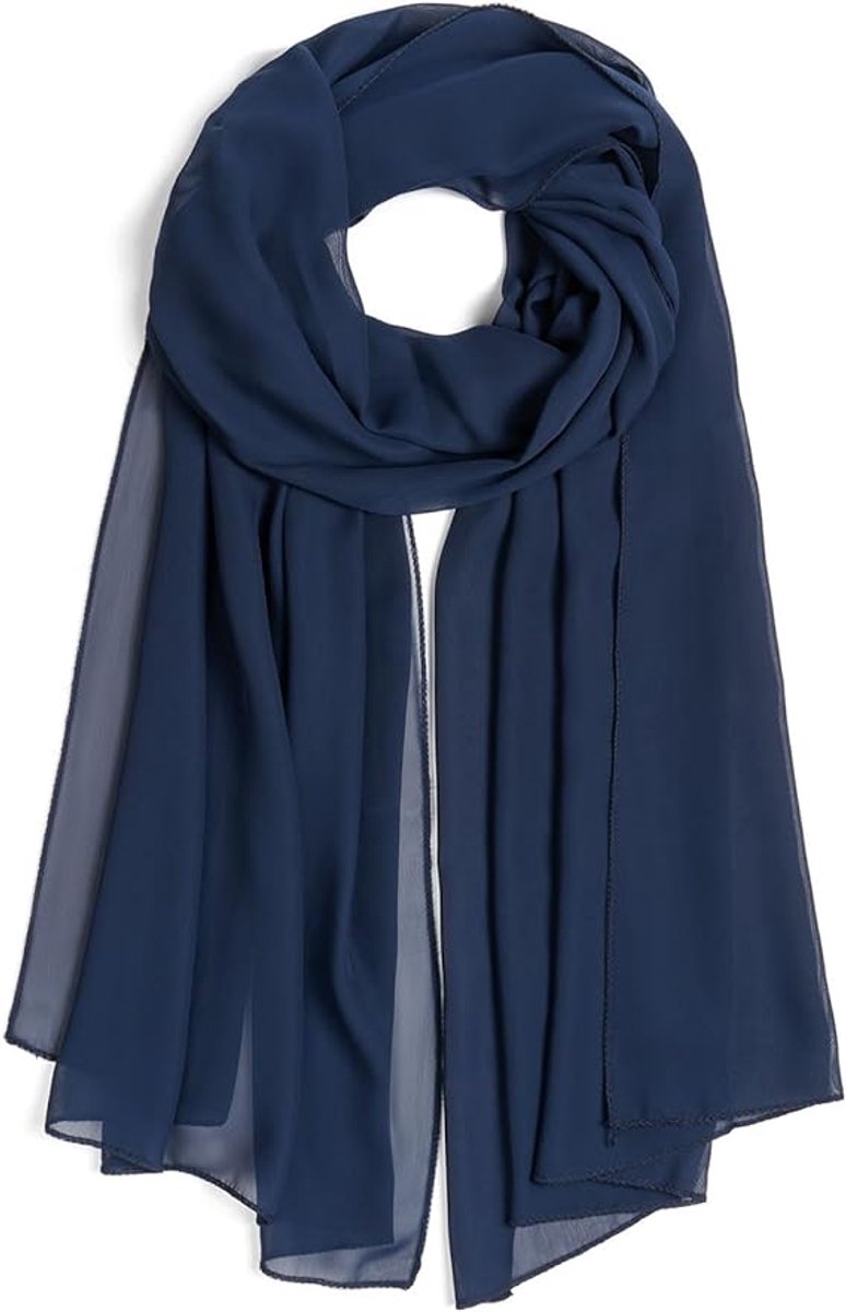Shawl - Chiffon Scarf - Women's Scarf - Thin Wrap Scarf - Stole - Shawl - Blue - 200*70cm - Shawls for Evening Dresses - Chiffon Stole - for Bride Wedding Shawl