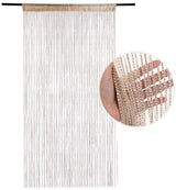 Fly screen curtain - Door curtain - Glitter mosquito net - Anti-fly door curtain - 100 x 200 cm - With gold thread - Polyester - Gold - Decorative curtain - Mosquito net