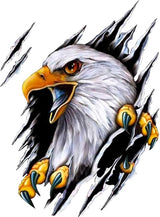 Car sticker - Eagle sticker - 2 pieces - 18*24 cm - Sports car stickers - UV and waterproof - adhesive stickers - Sports car stickers - Laptop stickers - animal sticker - for body hood home decoration creative car sticker - One left and one right