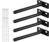 pieces - shelf brackets - 4 inch - shelf bracket - floating shelf support - brackets - floating shelf brackets - wall bracket - T-shape - invisible - for wall mounting hidden wooden shelf - black - iron