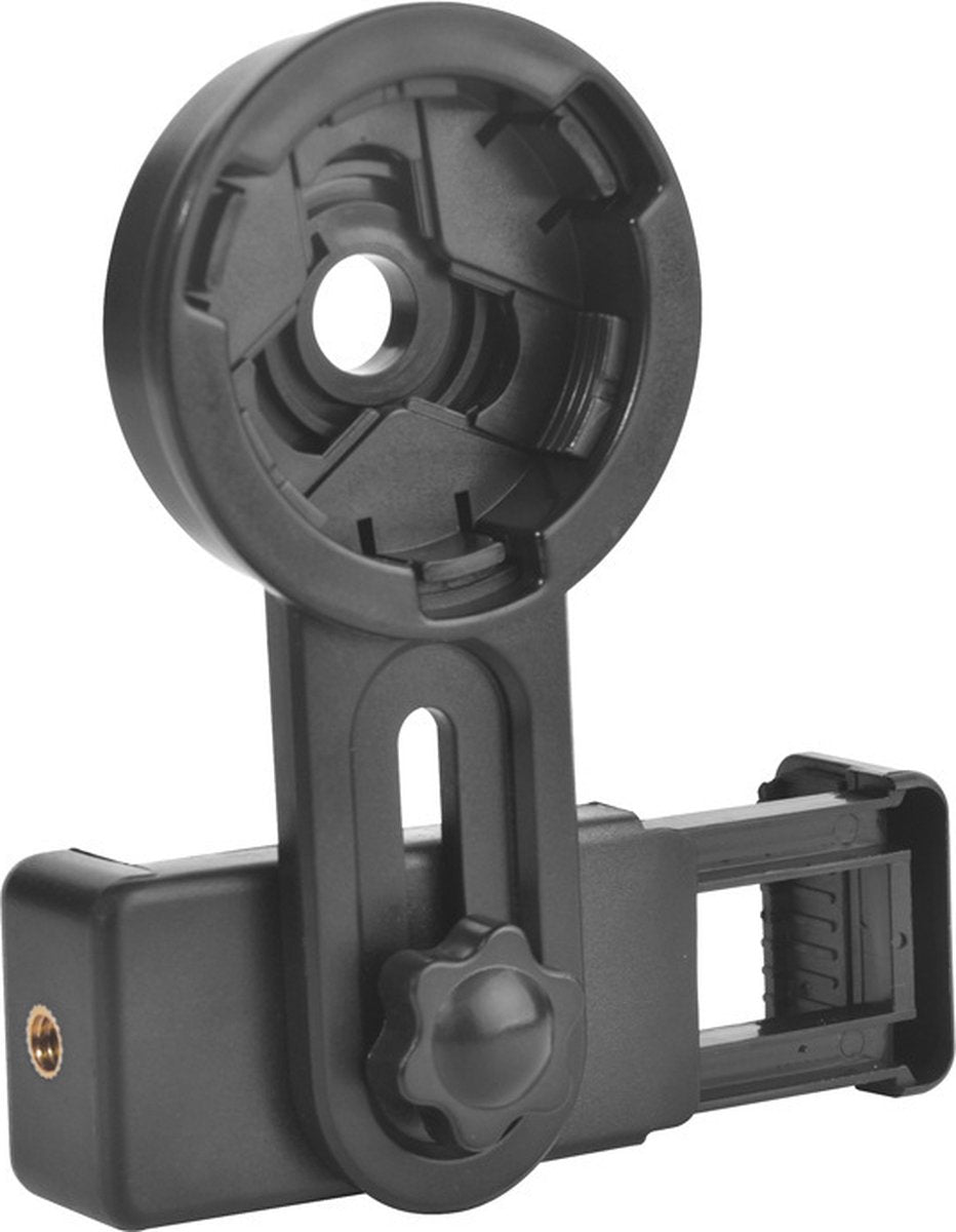 Smartphone Holder - Mobile Phone Adapter Mount - Smartphone Photography Accessory - Phone Camera Lens Set - Clip-On Design - for spotter's/binoculars/telescope with Ø 2.5 - 4.5cm