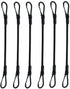 pieces - Elastic with carabiner - Rope Length 30 CM - black - Rope Diameter 6MM - Polypropylene yarn + latex silk - For securing sails, luggage, tents and bicycles