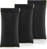 3 Pieces - Glasses Case - 18.5*9cm - Black - Soft Glasses Case - Portable Glasses Case - With Squeeze Lid - Anti-scratch - PU Leather Glasses Case - Storage Bag - Storage Box - For Women and Men