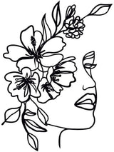 Wall decoration - Wall decoration - Garden decoration - Home accessories - 30*40.4 cm - Living room decoration - black - Line art - wall decoration - metal