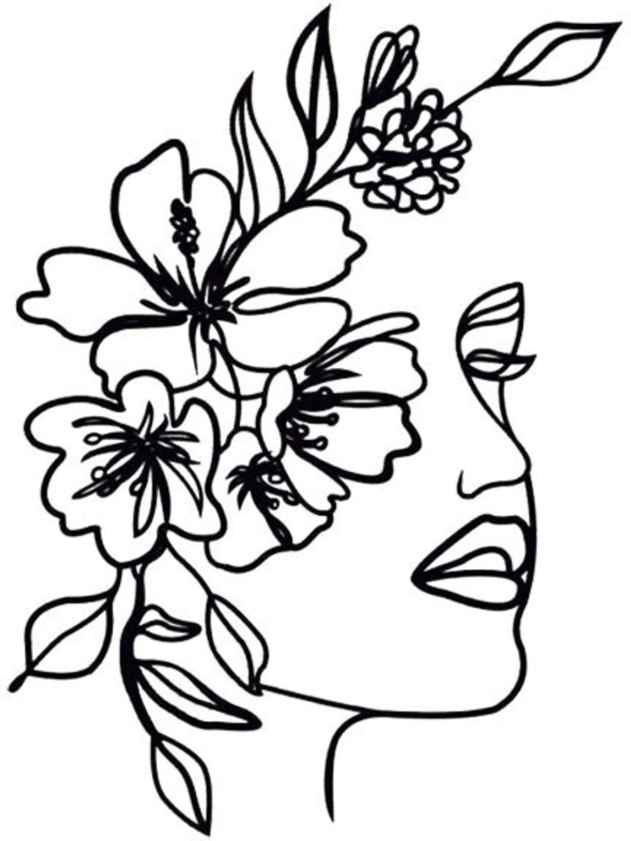 Wall decoration - Wall decoration - Garden decoration - Home accessories - 30*40.4 cm - Living room decoration - black - Line art - wall decoration - metal