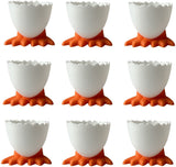 Egg Cups - 9 pieces - Egg Holder - Egg Rack - PP - Egg Cups - Table/Kitchen Items - Egg Storage - White