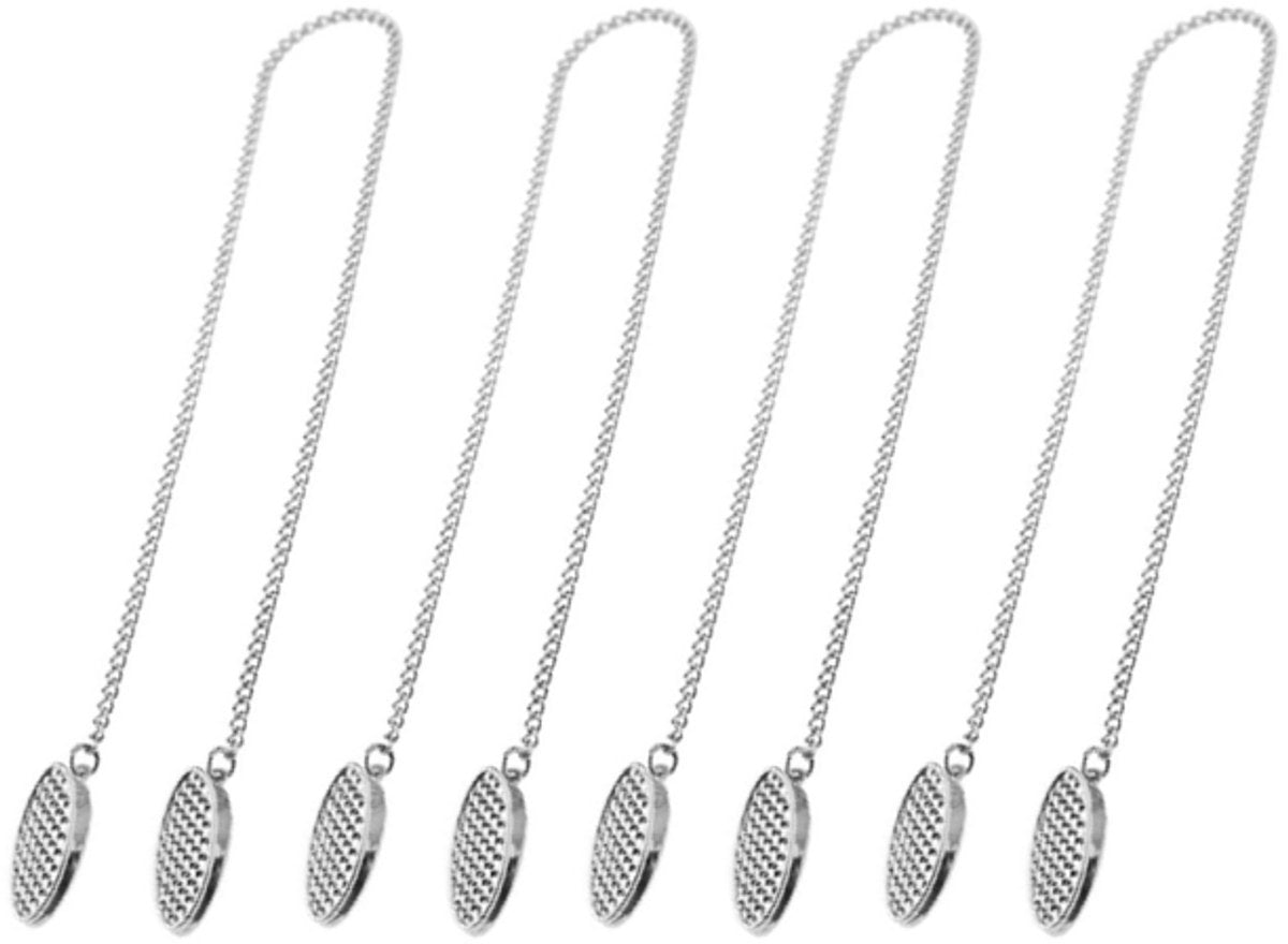 pieces - napkin chain - napkin clips - napkin clips with chain - napkin chain - napkin clips - bib holder adult - napkin clips with cord - 50cm - silver - Metal