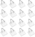 Self-adhesive hooks - 16 pieces - 2 kg Load capacity - Adhesive hooks - Wall picture hangers - Picture hangers - Picture hanging hooks - For displaying decorative pictures and wall art - White