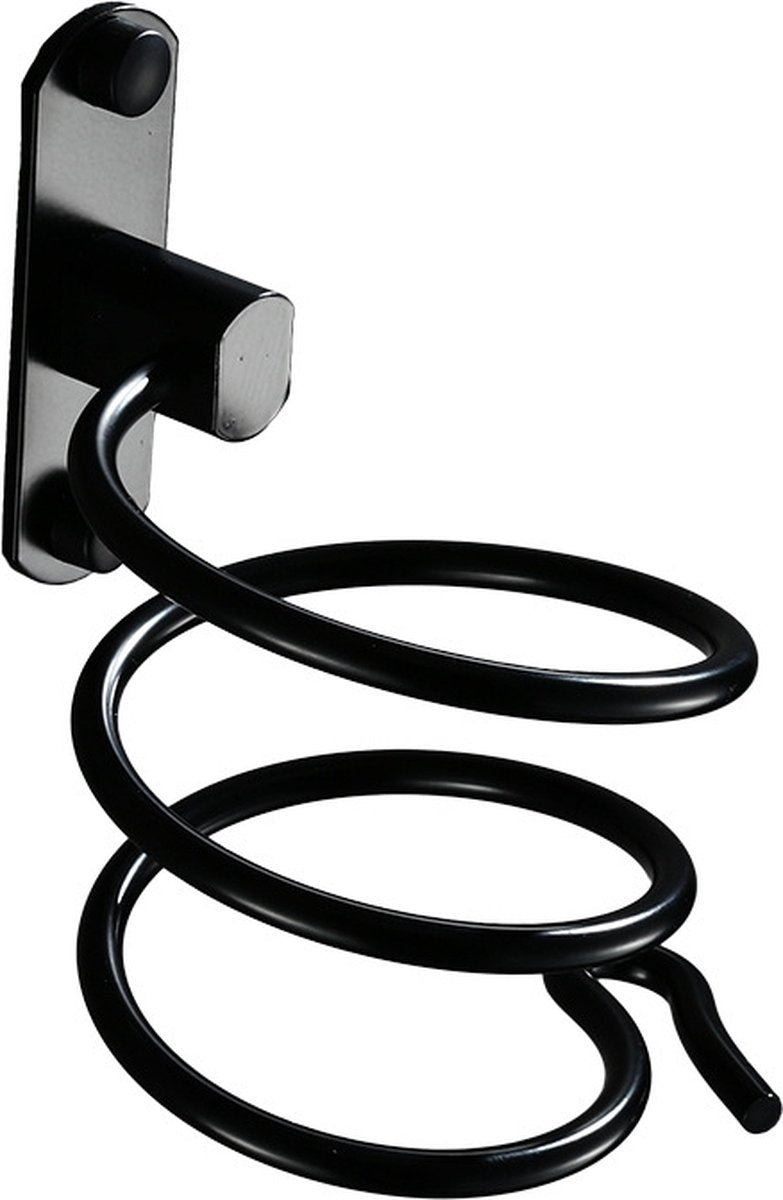 Hairdryer holder - Hairdryer holder - Hairdryer holder - Black - Aluminum - Wall mount - Universal - 120*95*95mm