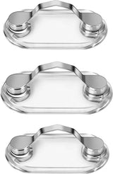 Magnetic glasses clip - 3 pieces - Silver - Glasses cord - ID card holder - Metal - Can be attached to clothing - Glasses holder - for glasses, ballpoint pen, badge and accessories - Clip Shirt - Breast pocket - Nurse Accessories