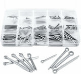 Split pins - 150 pieces - 15 different sizes - stainless steel - silver - for small mechanic repairs