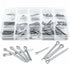 Split pins - 150 pieces - 15 different sizes - stainless steel - silver - for small mechanic repairs