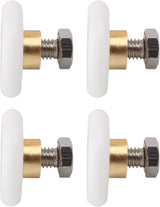 4 pieces - Shower door caster - Shower door wheels - Shower wheels - Sliding door wheels - Shower cabin wheels - diameter 19mm - Replacement parts for bathroom - nylon