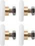 4 pieces - Shower door caster - Shower door wheels - Shower wheels - Sliding door wheels - Shower cabin wheels - diameter 19mm - Replacement parts for bathroom - nylon