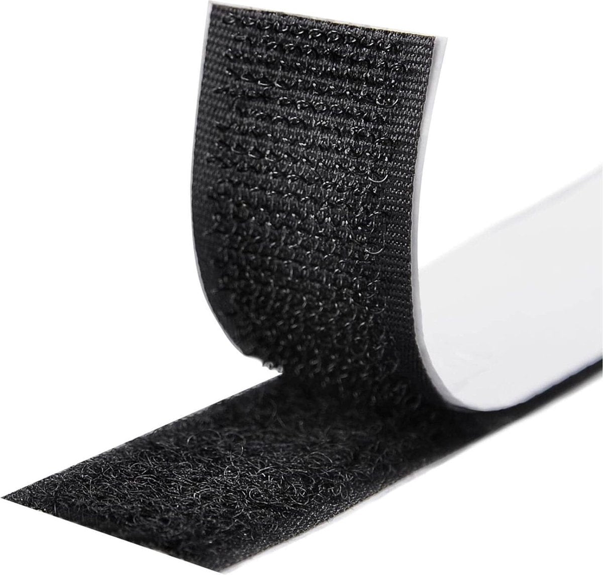 Self-adhesive hook and loop tape 10 meters - black hook and loop tape - extra strong - Strong double-sided self-adhesive tapes - Black - 10m * 2cm - Grip tape - Hook and loop tape