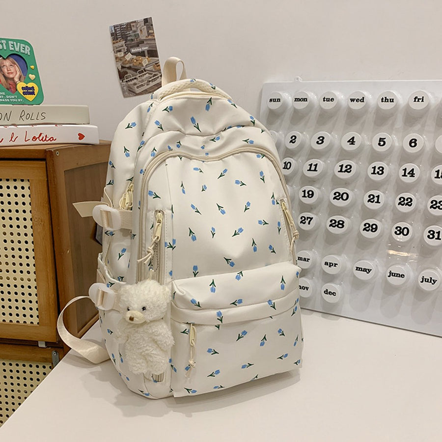 Backpack - School Bag - Backpack - Girl Backpack - School Backpack - School Bag - Tablet Backpack - 20 Liters - Orchids