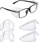 pieces - Side shield protection - side shields - Eye protection - with left and right signs - for small medium glasses - universal - 4.5*5 cm - transparent - plastic - Glasses accessories