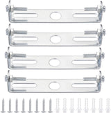 4 pieces - 90mm - Ceiling plate - Bracket - Lighting bracket - Ceiling holder - Hanging lamp bracket - for wall or ceiling - Lamp mounting brackets - with screws - iron - silver