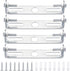 4 pieces - 90mm - Ceiling plate - Bracket - Lighting bracket - Ceiling holder - Hanging lamp bracket - for wall or ceiling - Lamp mounting brackets - with screws - iron - silver