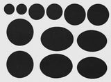 2 sheets of 24 pieces - Repair cloth - Repair patches - Nylon - Black - 15 x 20 cm - round - self-adhesive - waterproof - clothing repair - patch - Repair hole in clothing - DIY clothing accessories
