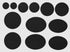 2 sheets of 24 pieces - Repair cloth - Repair patches - Nylon - Black - 15 x 20 cm - round - self-adhesive - waterproof - clothing repair - patch - Repair hole in clothing - DIY clothing accessories