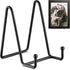Plate stand - Photo frame stand - 18.5x10.5 cm (10 inch) - Holder - Decorative plates - Black - Display - Books - Hanger - Rack - Kitchen cabinet