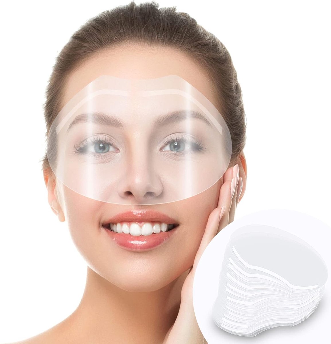 30 pieces - Face shield - Face shield - Splash shield - Face mask - safety mask - Face shield - Transparent - Hair No in eyes - For salon supplies, eyelash extensions
