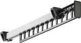 Clothes Hanger - 1 Piece - Hanger - Hanging Hooks - 315mm - Extendable - Pull Out Closet Wardrobe Rail Organizer Metal - For 12 Hangers Pack - Black