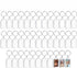 Empty Photo Frame Key Hangers - 37 Pieces - 3.4 x 5.4cm - Transparent Clear Acrylic Key Hangers for Double-Sided Photos - Small Picture Frames for Family, Friends & Hobbies