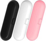 Travel Case Electric Toothbrush - 3 Pieces - Toothbrush Case - Universal - Storage Box - Toothbrush Case - Toothbrush Holder - Storage - Take Along - Pink/White/Black - 22.5*7*4 cm