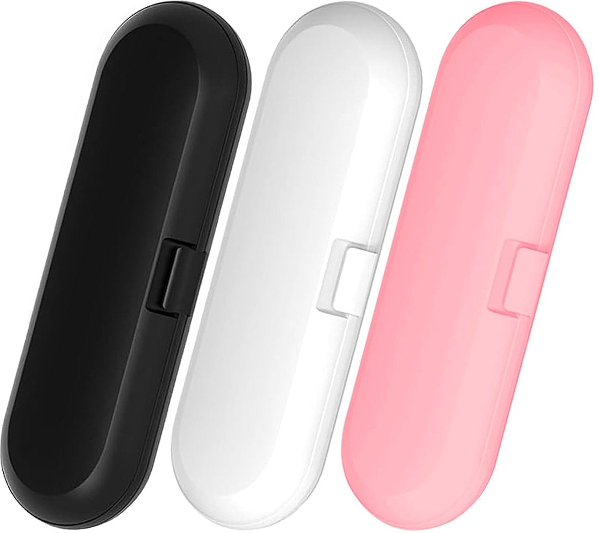 Travel Case Electric Toothbrush - 3 Pieces - Toothbrush Case - Universal - Storage Box - Toothbrush Case - Toothbrush Holder - Storage - Take Along - Pink/White/Black - 22.5*7*4 cm